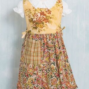 April Cornell Kids Apron September Patchwork NWT